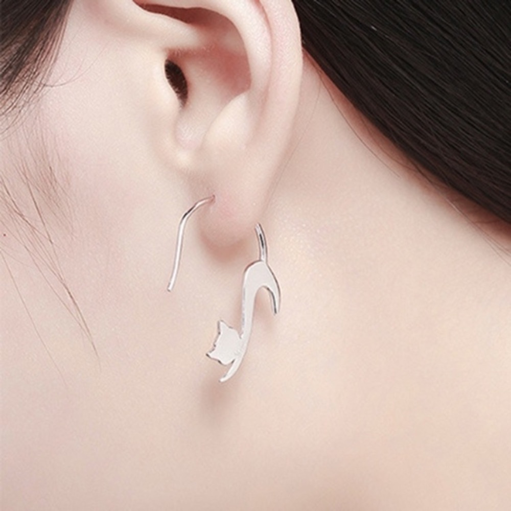 š Stretching Cats Earrings - Picture 3 of 4